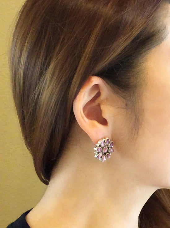 Purple Spiny Oyster Earrings -Sally Yazzie-