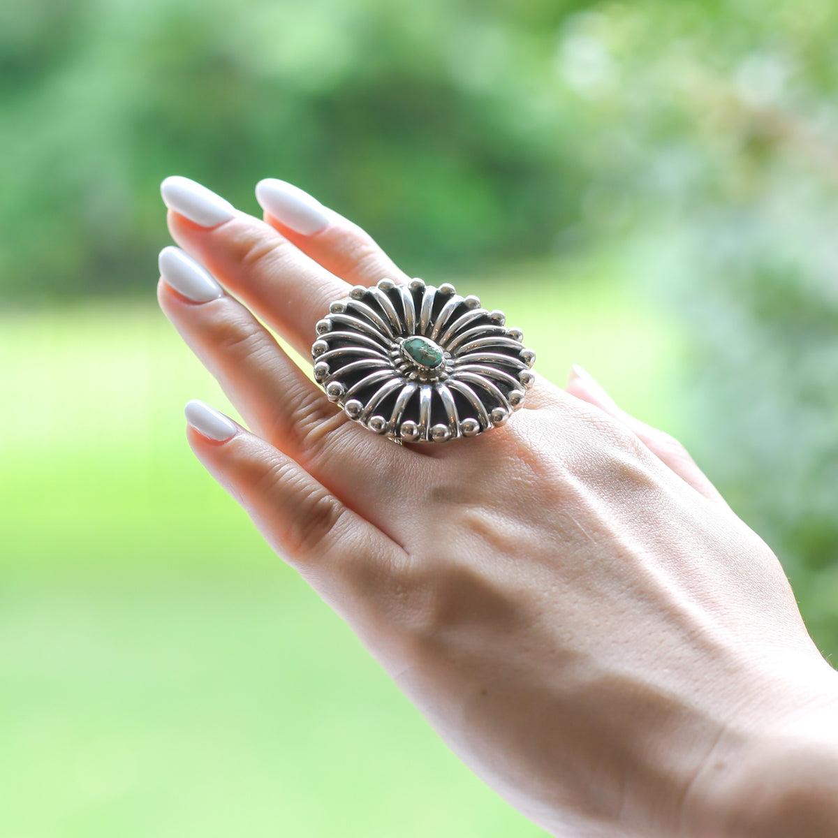 Fox Turquoise "Rib Ring" / Tonya June Rafael