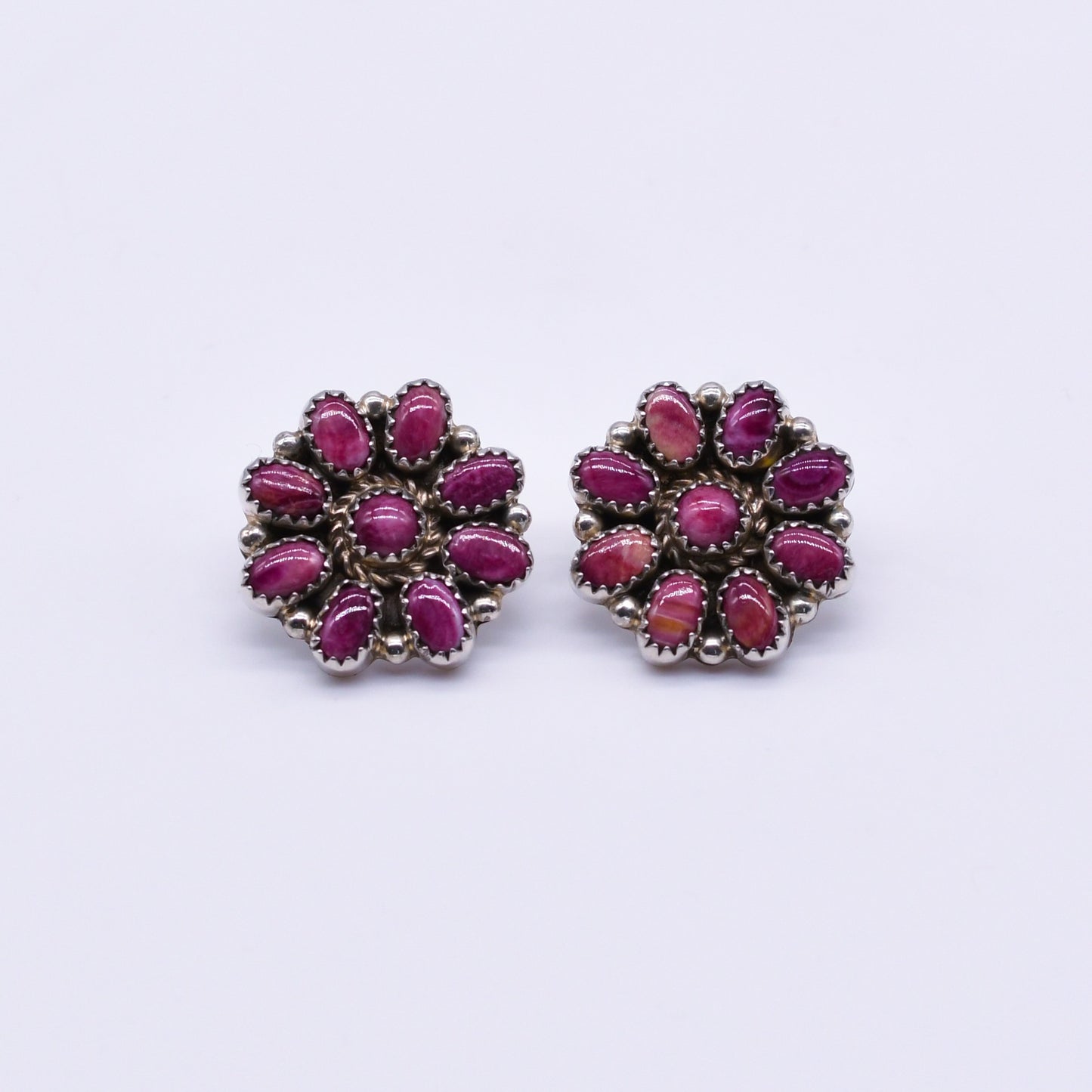 Purple Spiny Oyster Earrings -Sally Yazzie-