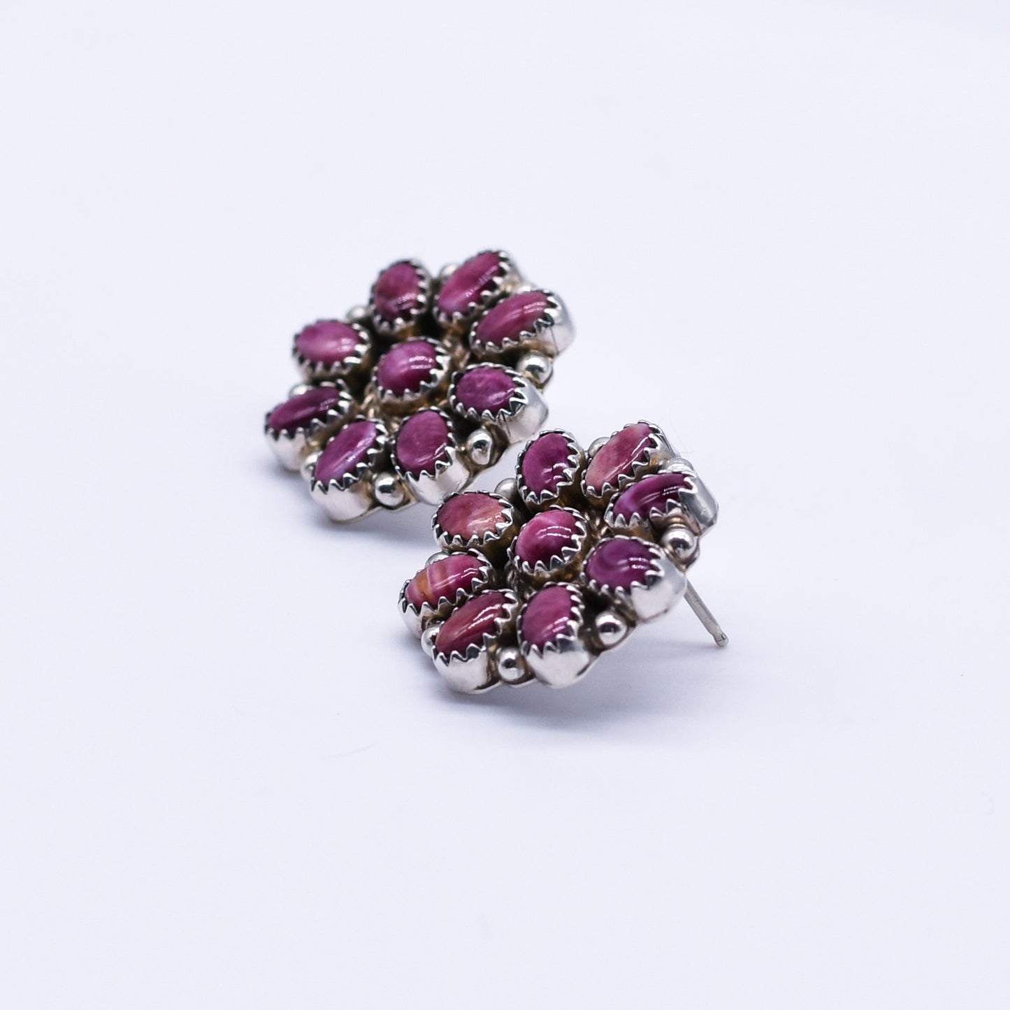 Purple Spiny Oyster Earrings -Sally Yazzie-