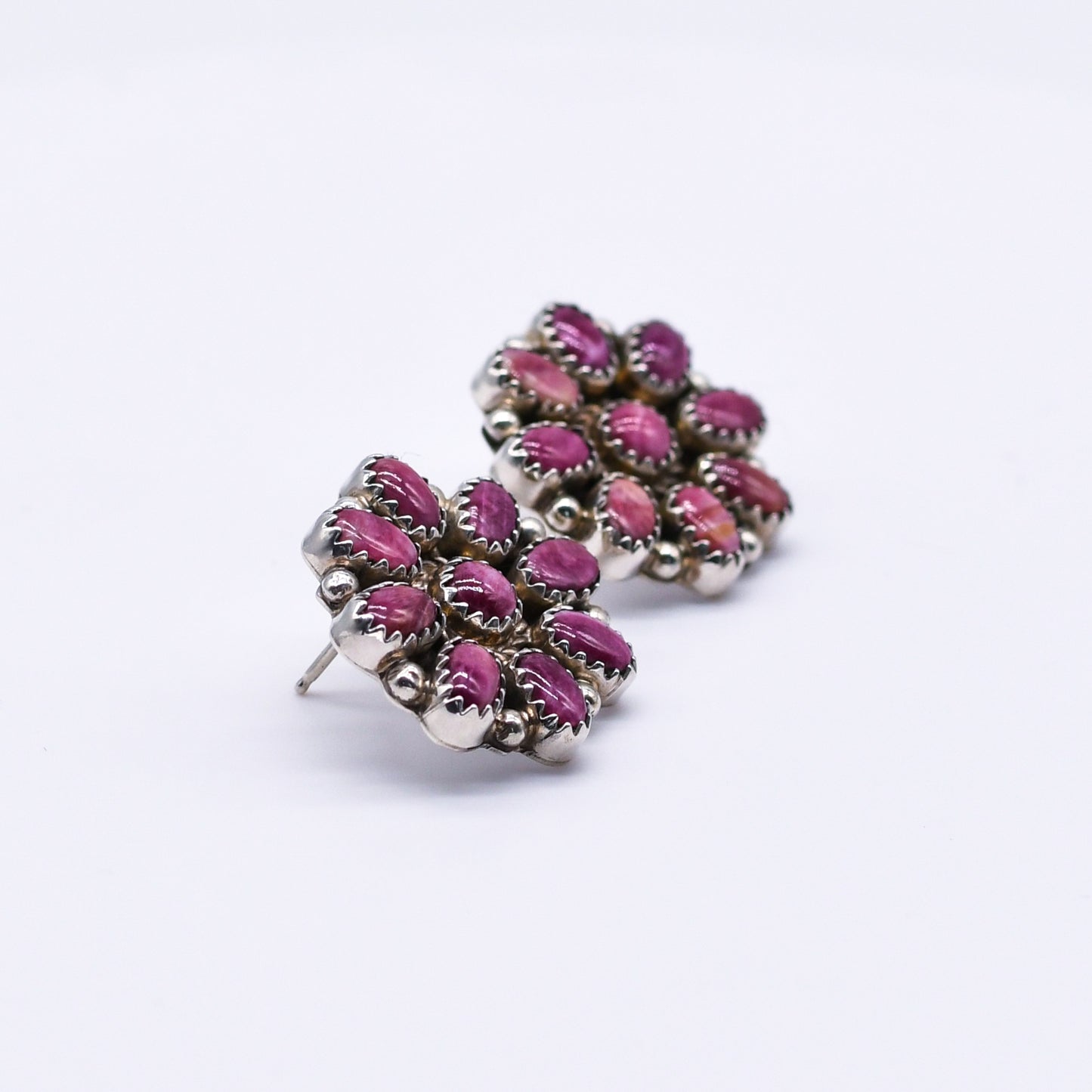 Purple Spiny Oyster Earrings -Sally Yazzie-