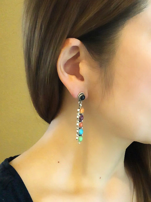 Multicolor Earrings -Sally Yazzie-