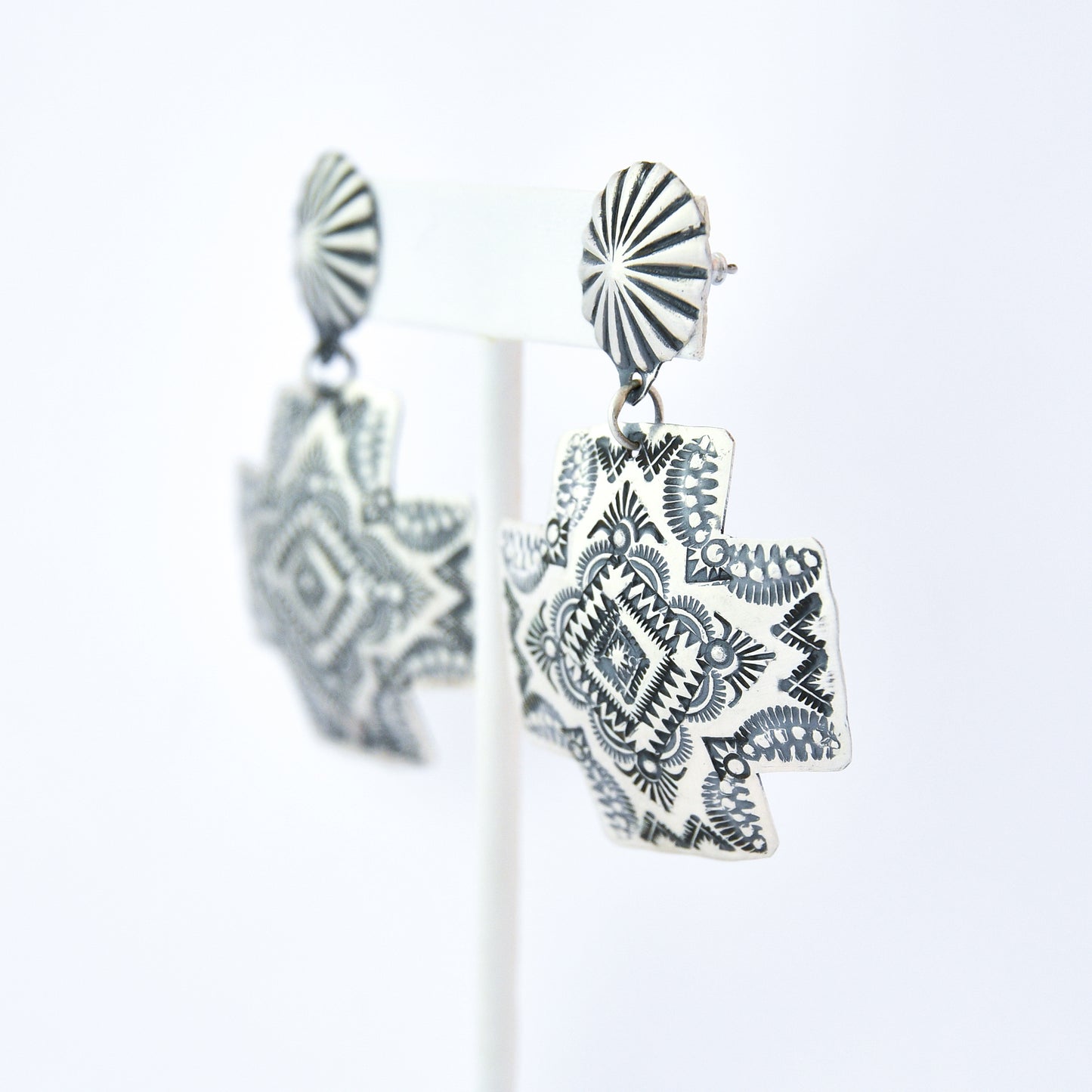 Sterling Silve Earrings -Vincent Platero (Navajo)