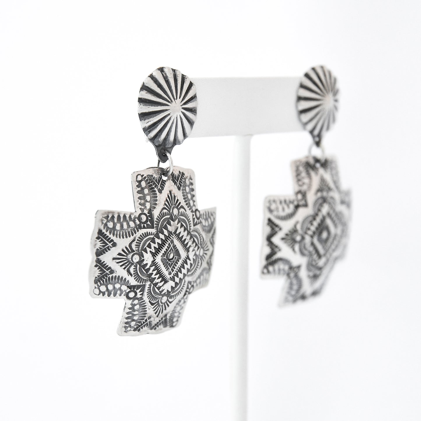 Sterling Silve Earrings -Vincent Platero (Navajo)
