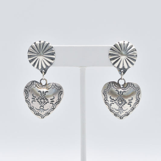 Sterling Silve Earrings -Vincent Platero (Navajo)