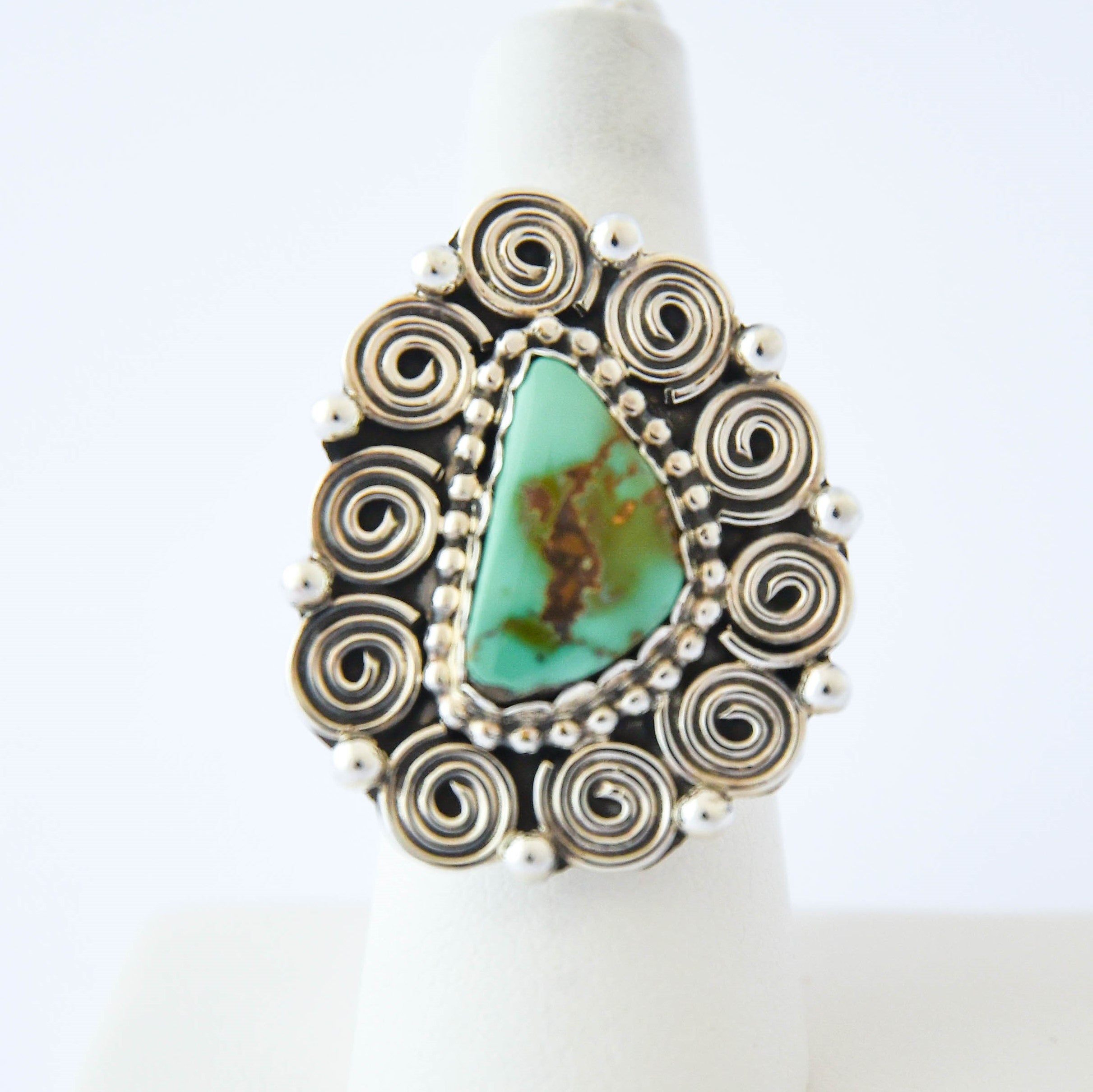 Royston Turquoise Ring -Tonya June Rafael (Navajo) – Blue Moon