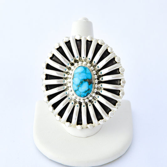 Kingman Turquoise "Rib Ring" / Tonya June Rafael